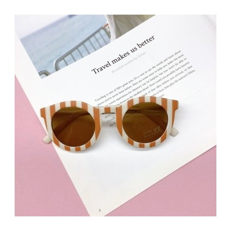 A lencsék színe: barna fehér - KLASSNUM Kids Napszemüvegek Klasszikus Kerek Keretes Napszemüvegek Kisfiúk Lányok Divatos