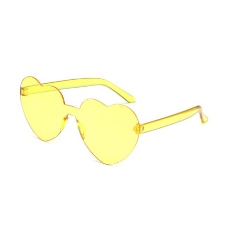 Lencsék színe: fehér - Szerelem Szív alakú napszemüvegek Női keret nélküli, színezett átlátszó lencsék színes