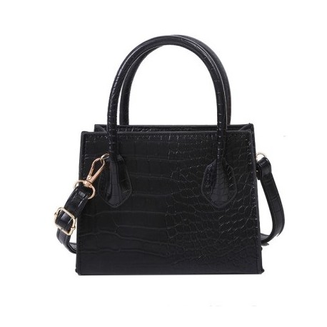 Szín: fekete 1 - Női krokodilmintás bőr kereszttestű válltáskák Női trendi kézitáskák telefon pénztárca Utazás