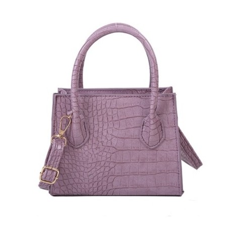 Szín: lila - Női krokodilmintás bőr kereszttestű válltáskák Női trendi kézitáskák telefon pénztárca Utazás