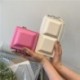 Szín: Pink-L - Mini Kockás Designer Kézitáska Női Crossbody válltáska Divatlánc Mobiltelefon Rúzs Small Square