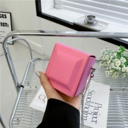 Szín: Pink-S - Mini Kockás Designer Kézitáska Női Crossbody válltáska Divatlánc Mobiltelefon Rúzs Small Square