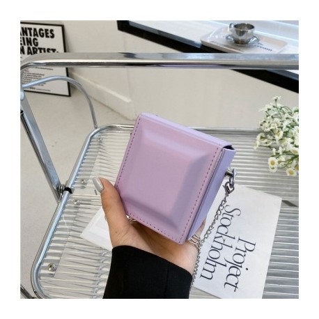 Szín: lila-S - Mini Kockás Designer Kézitáska Női Crossbody válltáska Divatlánc Mobiltelefon Rúzs Small Square