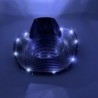 Szín: C - Színes villogó LED-es világító koncert Cowboy Hat táncparti Díszíts CowGirl sapkát ragyogó neon éjszakai