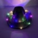 Szín: G - Színes villogó LED-es világító koncert Cowboy Hat táncparti Díszíts CowGirl sapkát ragyogó neon éjszakai