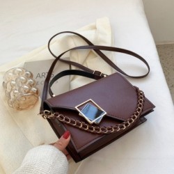 Szín: barna-null - Női kézitáska Luxus Designer Retro hónaljból válltáska lánc Messenger Flap lány divat Crossbody