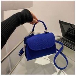 Szín: kék - Rózsaszín filc táskák Női koreai divat Női Crossbody válltáska Trend Retro Designer Luxus Kézitáska