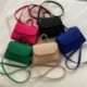 Szín: rózsaszín - Rózsaszín filc táskák Női koreai divat Női Crossbody válltáska Trend Retro Designer Luxus