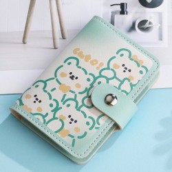 Szín: CC - 26 Slots Kártyatartó Névjegykártya Fényképkártya tartó Kawaii Hitelbankkártya tok Hordozható Cash Kuplung