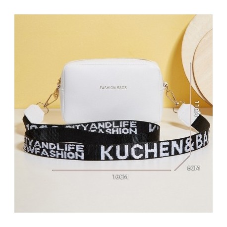 Szín: fehér 16x6x11 cm - Luxus dizájner kézitáska Messenger táska Egyszerű női, keresztben elhelyezett válltáska,