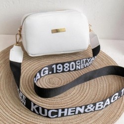 Szín: fehér 16x6x11cm - Luxus dizájner kézitáska Messenger táska Egyszerű női, keresztben elhelyezett válltáska,