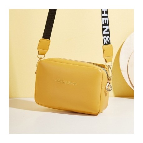 Szín: A-sárga - Luxus dizájner kézitáska Messenger táska Egyszerű női, keresztben elhelyezett válltáska, állítható