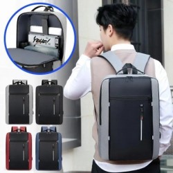 Piros szín - Férfi hátizsákok Üzleti USB töltés Utazási alkalmi nagy hátizsák Laptop Számítógép Hátizsák
