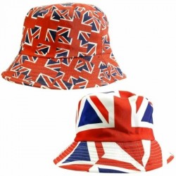 Szín: Mini zászló - Bucket Hat Union Jack női megfordítható halászsapkák Bob férfi golfsapkák Panama nyári strand