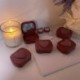 Piros szín - 3D Love kontaktlencse tokok Lovely Travel Kit Pocket Mini kontaktlencse tok Travel Eyes tartóhoz Szemápoló