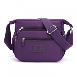 Szín: lila - Női Crossbody válltáskák Nagy kapacitású vízálló nejlon szövet iskolai hordtáska Messenger Cross Body
