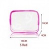 Szín: Rose Red-S - 3 méret átlátszó PVC anyagú utazótáska vízálló kozmetikai smink piperecikk átlátszó mosótáska