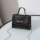 Fekete szín - Női egyszemélyes válltáskaTote krokodilmintás mobiltelefon pénztárca Luxus Designer Messenger Crossbody