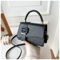 Fekete szín - Pu bőr női kézitáskák 2023 Luxus Designer Crossbody válltáska, divatos All-Match Messenger kis négyzetes