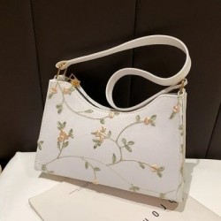 Szín: Lila-25x17x7cm - Nyári csipke virágos válltáska nőknek 2023 Bőr hónaljtáskák Beach Travel Designer Luxus