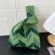 Szín: zöld - Niche Design szín kontraszt gyémánt kötött kézitáska egy váll koreai stílus Divatos sokoldalú táska