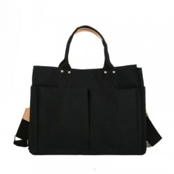Szín: fekete-25x33x15,5cm - Női hordtáska vászon válltáska négyzet alakú nagy kapacitású vásárlás diák Crossbody