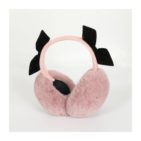 Szín: Bőr rózsaszín-Kis masni - Lovely Bowknot Puha Plüss Fülmelegítő Téli Meleg Fülvédők Női Egyszínű