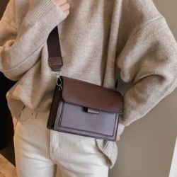 Szín: Barna 18x6x14cm - Női táska Luxus Designer kézitáska Trend Egykeresztes válltáska széles pántos zöld
