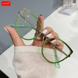 Keret színe: zöld ezüst - Retro Cat Eye Anti-kék Világos Szemüvegek Női Férfi Számítógépes Optikai Szemüvegek