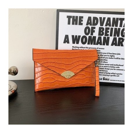 Szín: narancs - Női Pénztárca Divat Aligátor Mintás Boríték Kuplung Kézitáska Esti csuklótáska Hasp érme