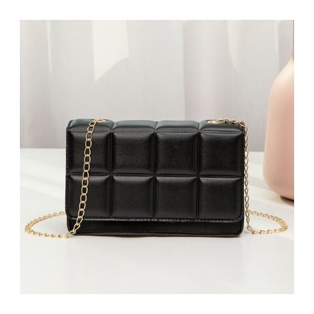 Fekete szín - Új Pu bőr válltáskák nőknek 2022 divatos textúra fekete láncos táskák nyári trend kézitáskák