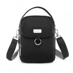 Fekete szín - Női mobiltelefon Crossbody táska divatos válltáska mobiltelefon tok fejhallgató csatlakozóval Lady 3