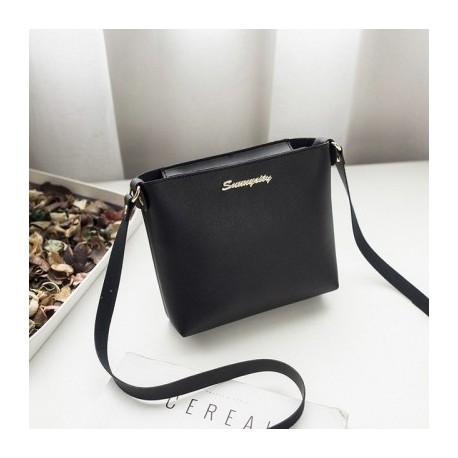 Fekete szín - 2023 New Trend Női Táska Divat Kis válltáska Női Egyszerű Egyszínű Crossbody Bucket Bags Alkalmi