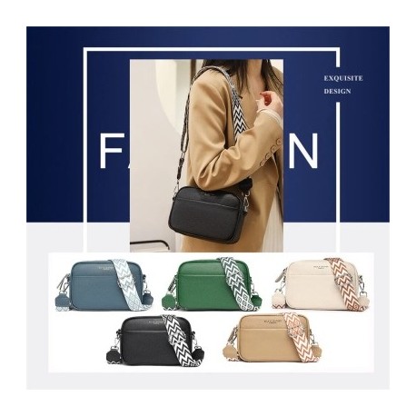 Fekete szín - Luxus Designer Kézitáskák Márka Női Crossbody válltáska Bőr Vintage széles pántos napi kamera Messenger