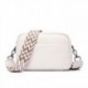 Szín: buborékbőr fehér - Luxus Designer Kézitáskák Márka Női Crossbody válltáska Bőr Vintage széles pántos napi