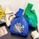 Szín: bézs-35x20cm - Nyári aranyos macska kötött kézitáska divat, kézzel készített női lányok válltáska mellény