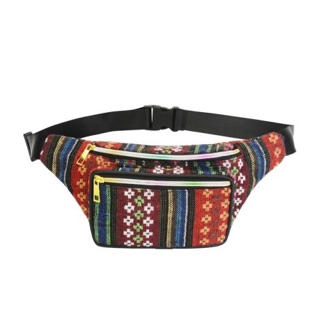 Szín: E - Divat Semleges Sport deréktáska Bohemia Woman Multicolor Messenger Crossbody táska Többfunkciós mellkasi táska