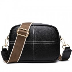Szín: fekete 20x7x14,5 cm - Marhabőr női táska Valódi bőr Messenger válltáska Márka Luxus Designer Kézitáska Napi
