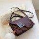 Szín: Barna - Marhabőr női táska Valódi bőr Messenger válltáska Márka Luxus Designer Kézitáska Napi Square Crossbody