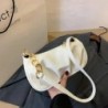 Fekete szín - Női redőzött fogantyús táskák Designer kézitáska Hónaljtáska Egy vállon keresztezett táskák Simple