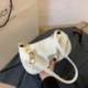 Fekete szín - Női redőzött fogantyús táskák Designer kézitáska Hónaljtáska Egy vállon keresztezett táskák Simple