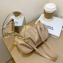 Szín: khaki - Női redőzött fogantyús táskák Designer kézitáska Hónaljtáska Egy vállon keresztezett táskák Simple