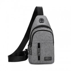 Szín: szürke 2 - Új, többfunkciós férfi Crossbody táska Vízálló válltáska Utazási Túrázás Kemping Sling Bag Pack