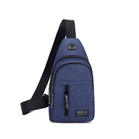 Szín: kék 2 - Új, többfunkciós férfi Crossbody táska Vízálló válltáska Utazási Túrázás Kemping Sling Bag Pack