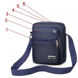 Szín: kék - Férfi kereszttestű válltáskák Luxus márka Férfi Nylon Messenger pénztárcák és kézitáskák Alkalmi