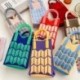 Szín: Bézs Pink Szürke - Kézzel készített kötött kézitáska Női Candy Color Crossbody válltáska Japán alkalmi