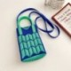 Szín: Royal Blue Green - Kézzel készített kötött kézitáska Női Candy Color Crossbody válltáska Japán alkalmi