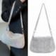 Szín: B - Luxus strasszok Esti Clutch táska Elegáns női kézitáskák Fényes Vacsoraparti Esküvői Designer Váll Hónalj