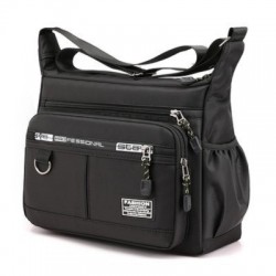 Fekete szín - Férfi Messenger Crossbody válltáskák Sling Pack Kézitáska Munkahelyi Vízálló Oxford Többrétegű Pocket