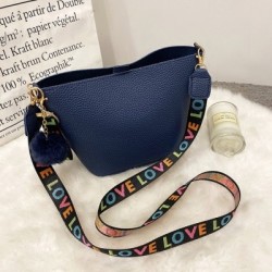 Szín: B-kék - Női táska 2023 Trend Crossbody válltáska széles pántok, tervezői luxus kézitáskák pénztárcák, kis